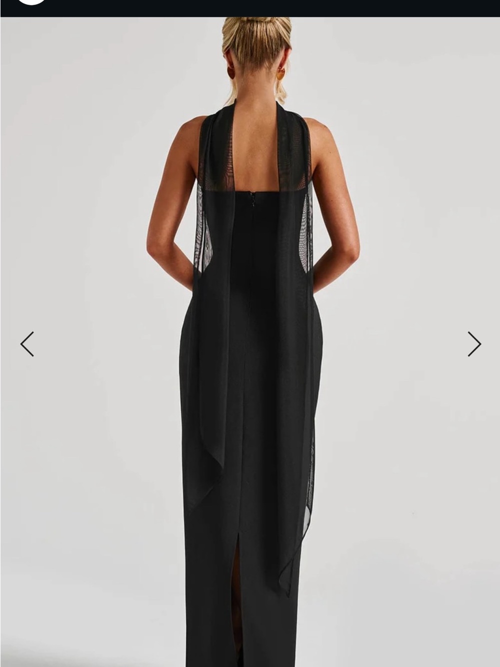 Elegant Black Evening Dress with Draped Back